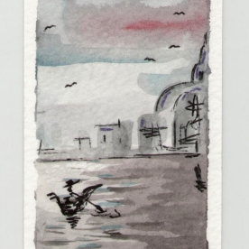 watercolor on paper - ON SALE - 5x20cm