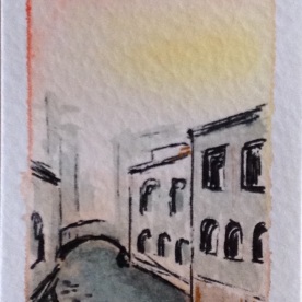 watercolor on paper - ON SALE - 5x15cm